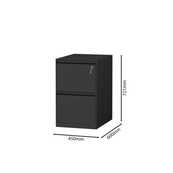 2-Drawer Steel Filing Cabinet (Narrow Version)