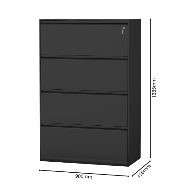 MH011 4-Drawer Steel Filing Cabinet (Wide Version)