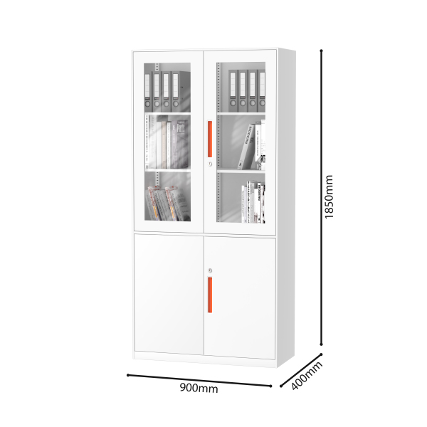 MH048 Glass Door Steel Storage Cabinet