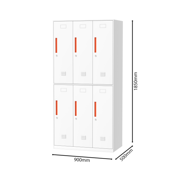 MH053 6-Door Steel Locker
